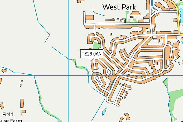 TS26 0AN map - OS VectorMap District (Ordnance Survey)