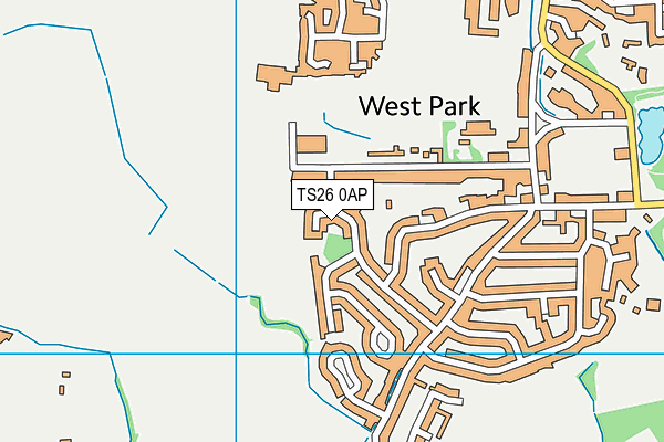 TS26 0AP map - OS VectorMap District (Ordnance Survey)