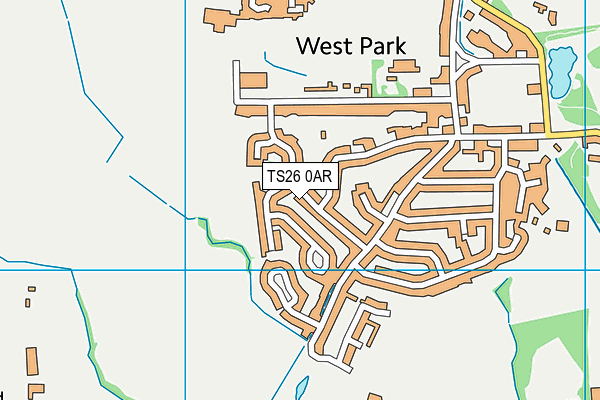 TS26 0AR map - OS VectorMap District (Ordnance Survey)