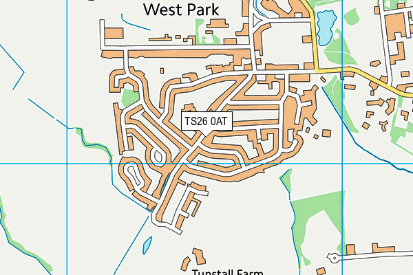 TS26 0AT map - OS VectorMap District (Ordnance Survey)