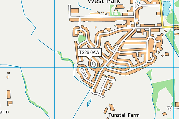 TS26 0AW map - OS VectorMap District (Ordnance Survey)