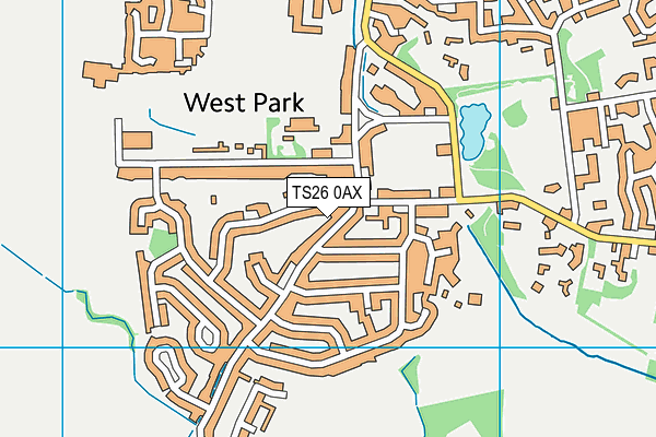 TS26 0AX map - OS VectorMap District (Ordnance Survey)
