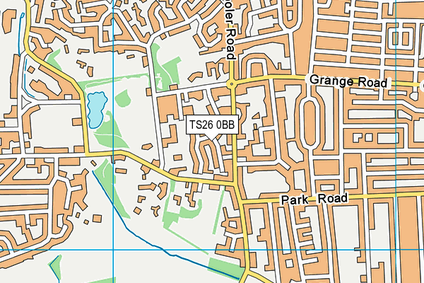 TS26 0BB map - OS VectorMap District (Ordnance Survey)