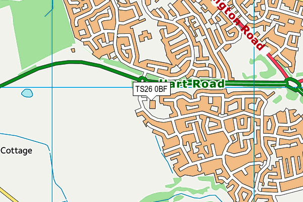 TS26 0BF map - OS VectorMap District (Ordnance Survey)