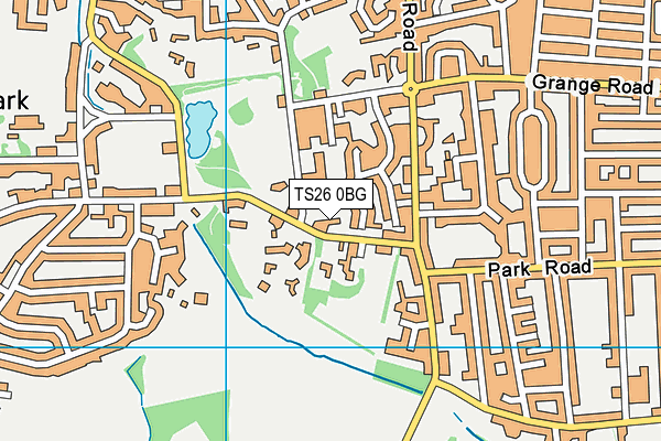 TS26 0BG map - OS VectorMap District (Ordnance Survey)