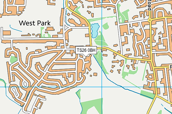 TS26 0BH map - OS VectorMap District (Ordnance Survey)