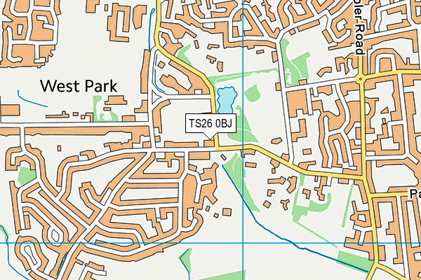 TS26 0BJ map - OS VectorMap District (Ordnance Survey)