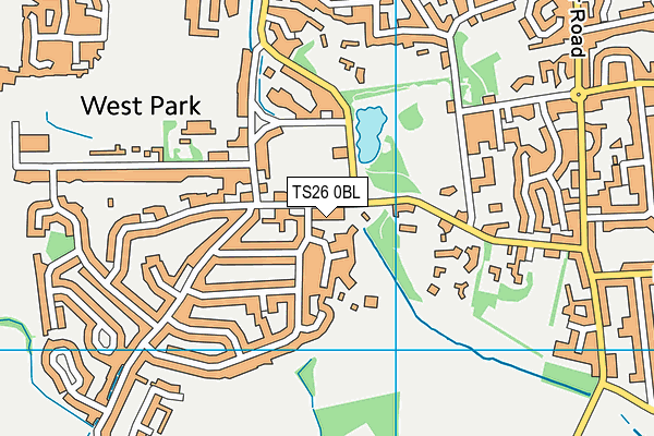 TS26 0BL map - OS VectorMap District (Ordnance Survey)