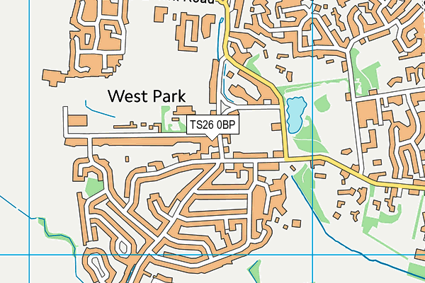 TS26 0BP map - OS VectorMap District (Ordnance Survey)