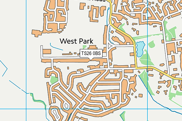 TS26 0BS map - OS VectorMap District (Ordnance Survey)