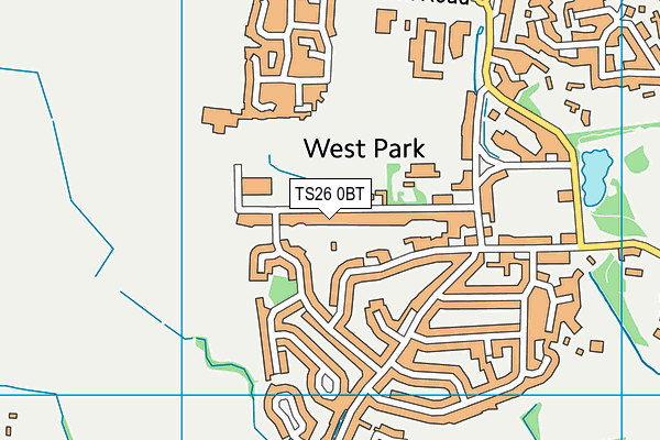 TS26 0BT map - OS VectorMap District (Ordnance Survey)