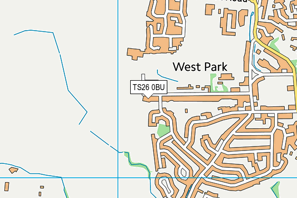 TS26 0BU map - OS VectorMap District (Ordnance Survey)