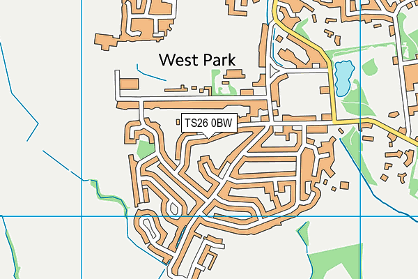 TS26 0BW map - OS VectorMap District (Ordnance Survey)