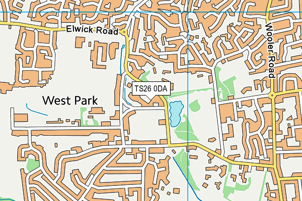 TS26 0DA map - OS VectorMap District (Ordnance Survey)