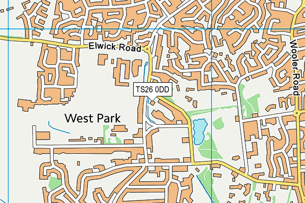 TS26 0DD map - OS VectorMap District (Ordnance Survey)