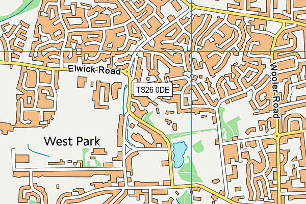 TS26 0DE map - OS VectorMap District (Ordnance Survey)