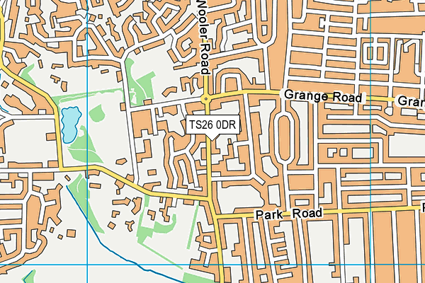 TS26 0DR map - OS VectorMap District (Ordnance Survey)