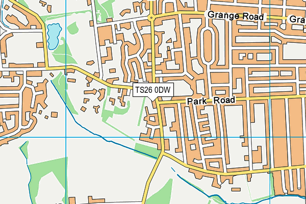TS26 0DW map - OS VectorMap District (Ordnance Survey)