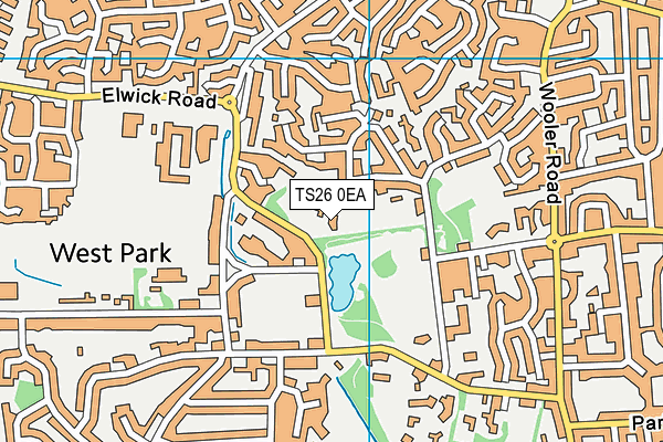 TS26 0EA map - OS VectorMap District (Ordnance Survey)
