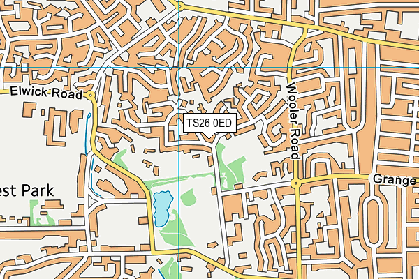 TS26 0ED map - OS VectorMap District (Ordnance Survey)