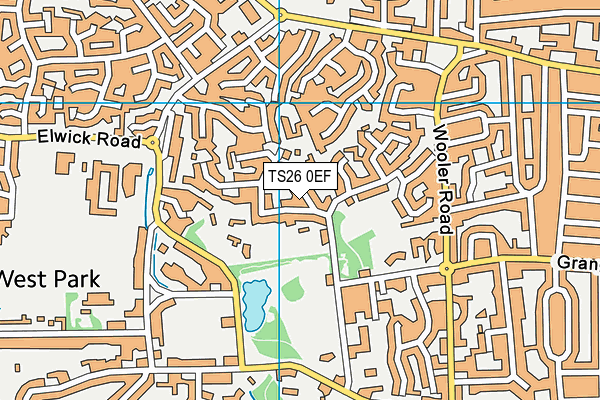 TS26 0EF map - OS VectorMap District (Ordnance Survey)