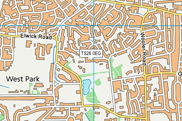 TS26 0EG map - OS VectorMap District (Ordnance Survey)