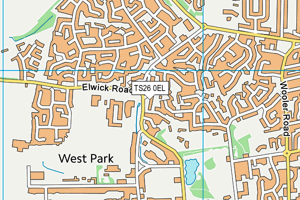 TS26 0EL map - OS VectorMap District (Ordnance Survey)