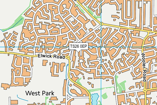 TS26 0EP map - OS VectorMap District (Ordnance Survey)