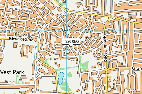 TS26 0EQ map - OS VectorMap District (Ordnance Survey)
