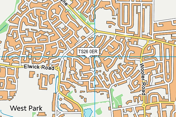 TS26 0ER map - OS VectorMap District (Ordnance Survey)