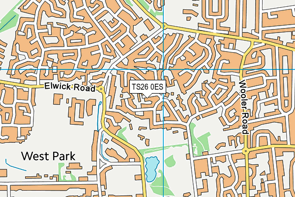 TS26 0ES map - OS VectorMap District (Ordnance Survey)