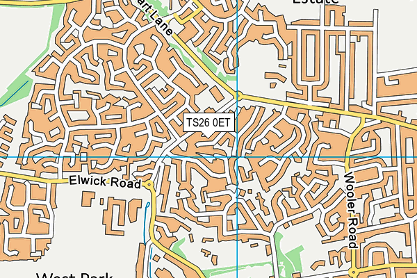 TS26 0ET map - OS VectorMap District (Ordnance Survey)