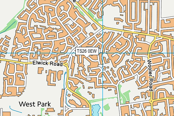 TS26 0EW map - OS VectorMap District (Ordnance Survey)