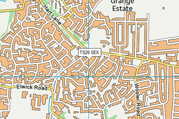 TS26 0EX map - OS VectorMap District (Ordnance Survey)