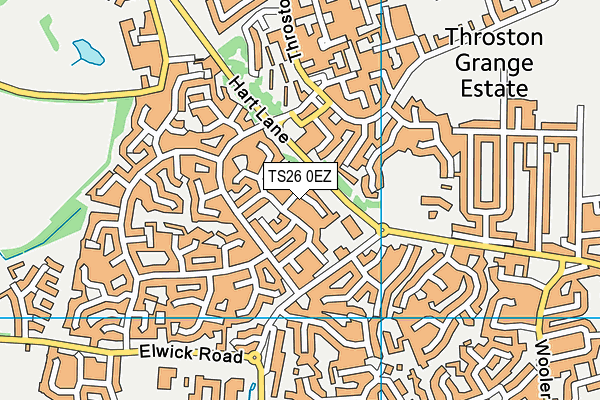 TS26 0EZ map - OS VectorMap District (Ordnance Survey)