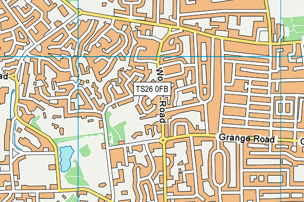 TS26 0FB map - OS VectorMap District (Ordnance Survey)