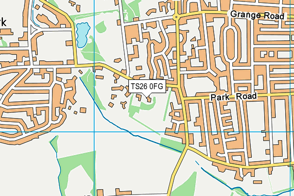 TS26 0FG map - OS VectorMap District (Ordnance Survey)