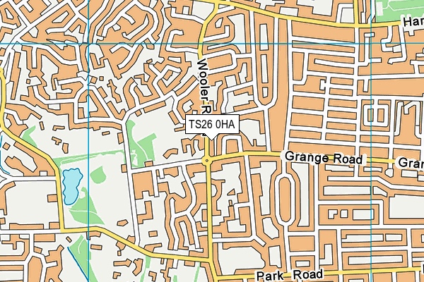 TS26 0HA map - OS VectorMap District (Ordnance Survey)