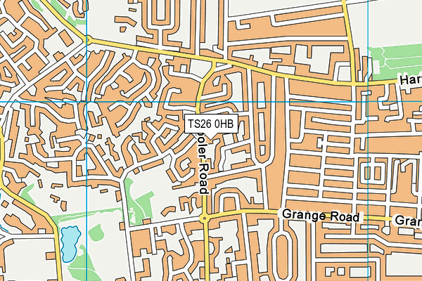 TS26 0HB map - OS VectorMap District (Ordnance Survey)