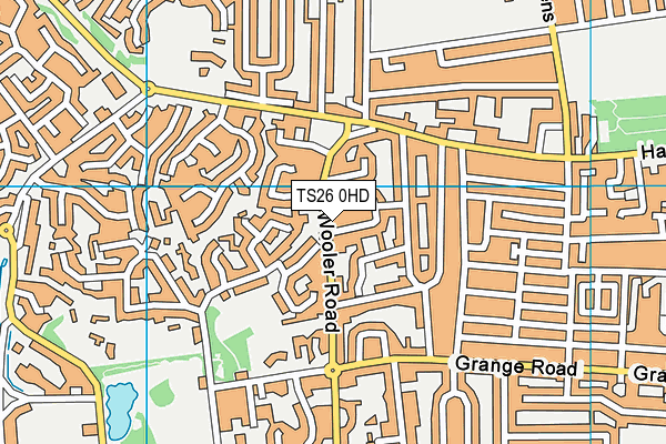 TS26 0HD map - OS VectorMap District (Ordnance Survey)