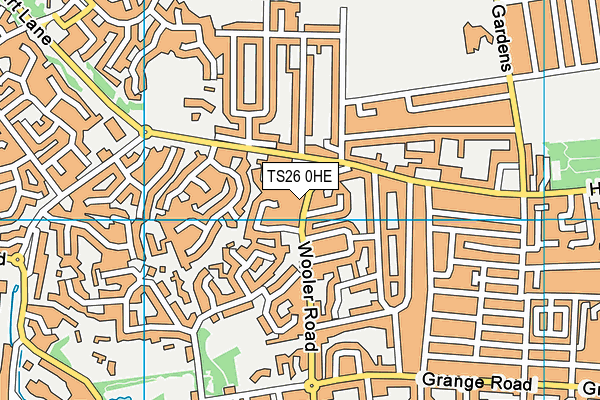 TS26 0HE map - OS VectorMap District (Ordnance Survey)