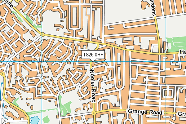 TS26 0HF map - OS VectorMap District (Ordnance Survey)