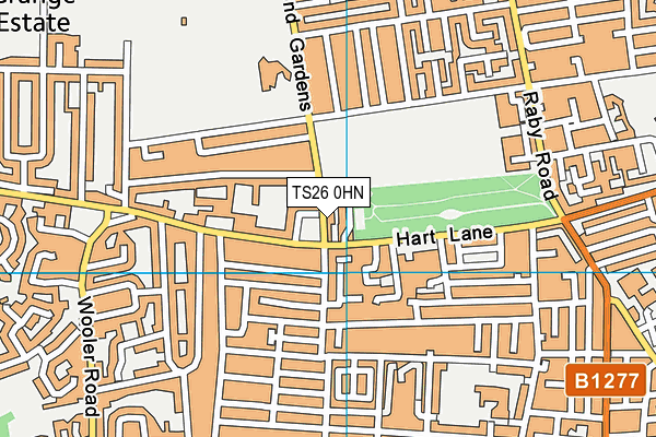 TS26 0HN map - OS VectorMap District (Ordnance Survey)