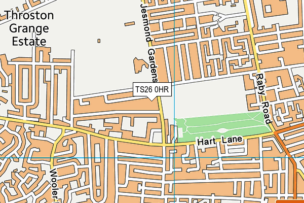 TS26 0HR map - OS VectorMap District (Ordnance Survey)