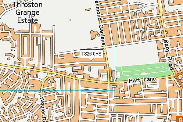 TS26 0HS map - OS VectorMap District (Ordnance Survey)