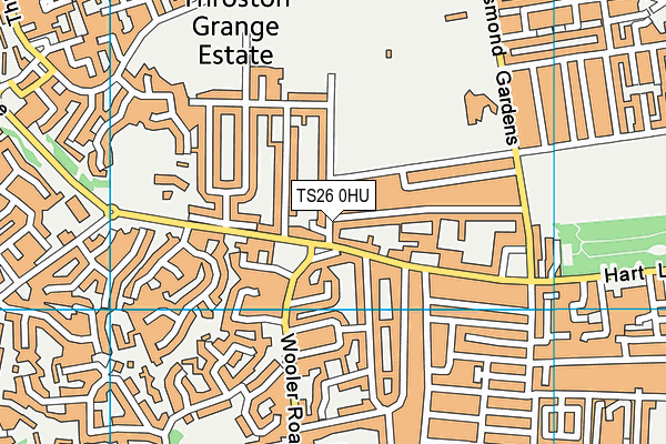 TS26 0HU map - OS VectorMap District (Ordnance Survey)