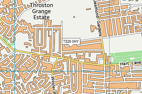 TS26 0HY map - OS VectorMap District (Ordnance Survey)