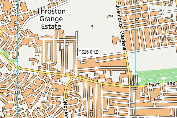 TS26 0HZ map - OS VectorMap District (Ordnance Survey)