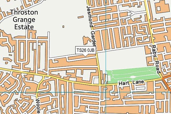 TS26 0JB map - OS VectorMap District (Ordnance Survey)