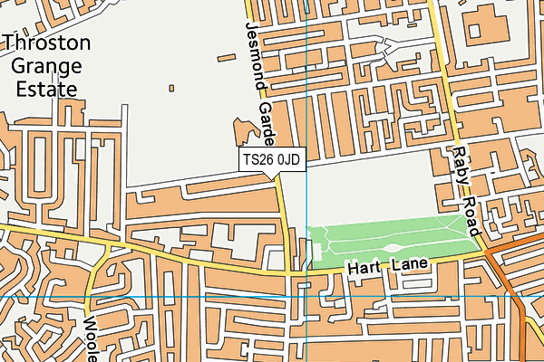 TS26 0JD map - OS VectorMap District (Ordnance Survey)